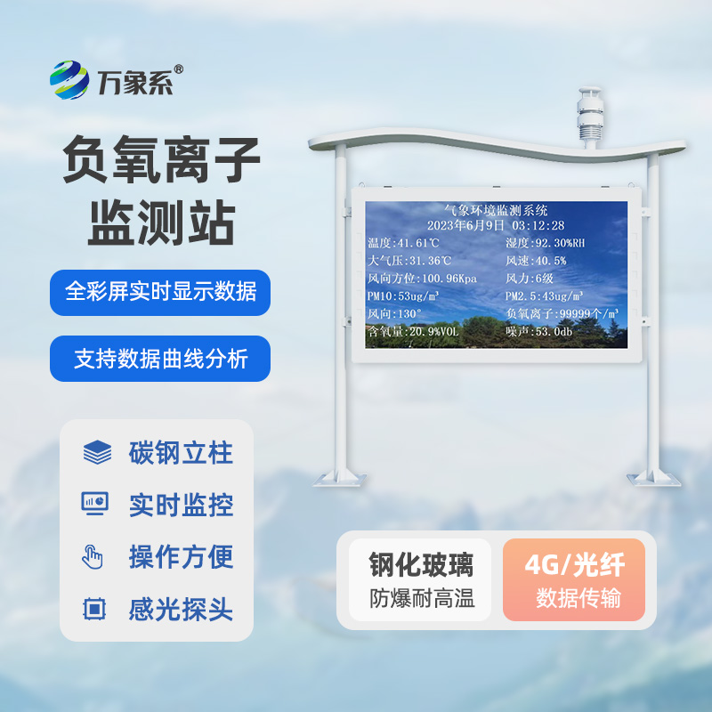 全彩屏下的空氣健康守護者：高智能負氧離子監(jiān)測站